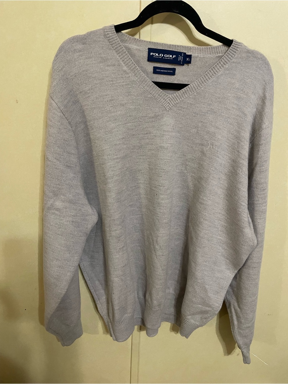 Ralph Lauren Polo Golf Men's V-Neck Sweater in Light Gray